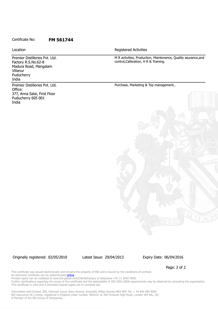 quality distillery india